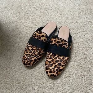 Womens Leopard Aldo Mules Flats Shoes size 8